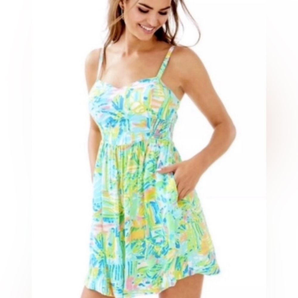 LILLY PULITZER Christine Sea Salt and Sun
Colorful Smocked Sun Dress